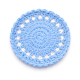 Handmade Cotton Yarn Blue Crochet Doily Coaster